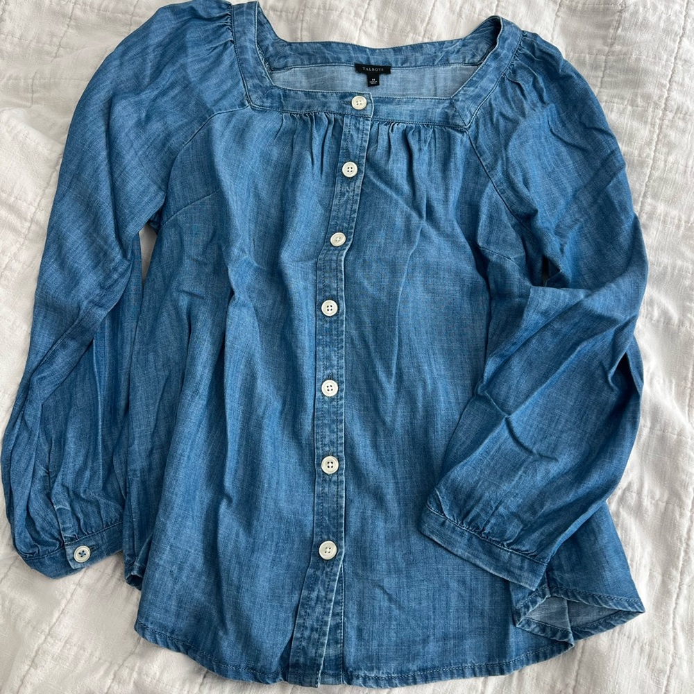 Talbots Chambray-look button down—final markdown